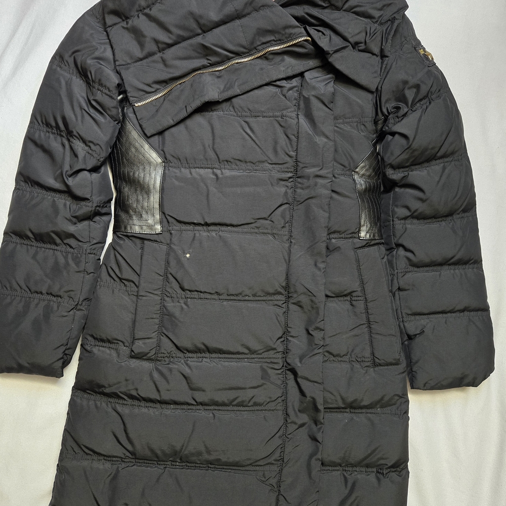 Just Cavalli Black Quilted Long Puffer Coat